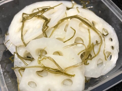 細切り昆布で酢蓮根